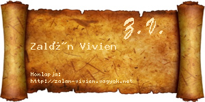 Zalán Vivien névjegykártya