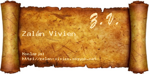 Zalán Vivien névjegykártya