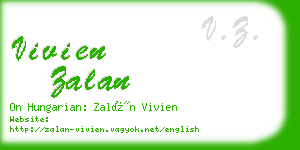 vivien zalan business card